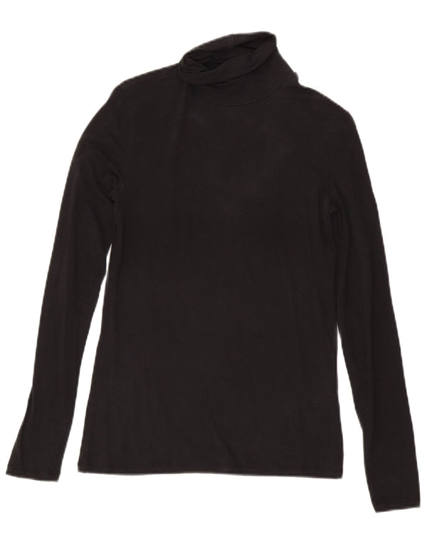 Massimo Dutti Γυναικείο μακρυμάνικο τοπ UK 8 Small μαύρο Lyocell