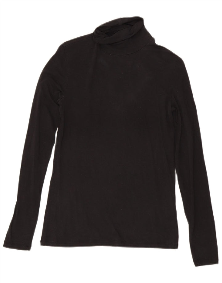 Massimo Dutti Γυναικείο μακρυμάνικο τοπ UK 8 Small μαύρο Lyocell