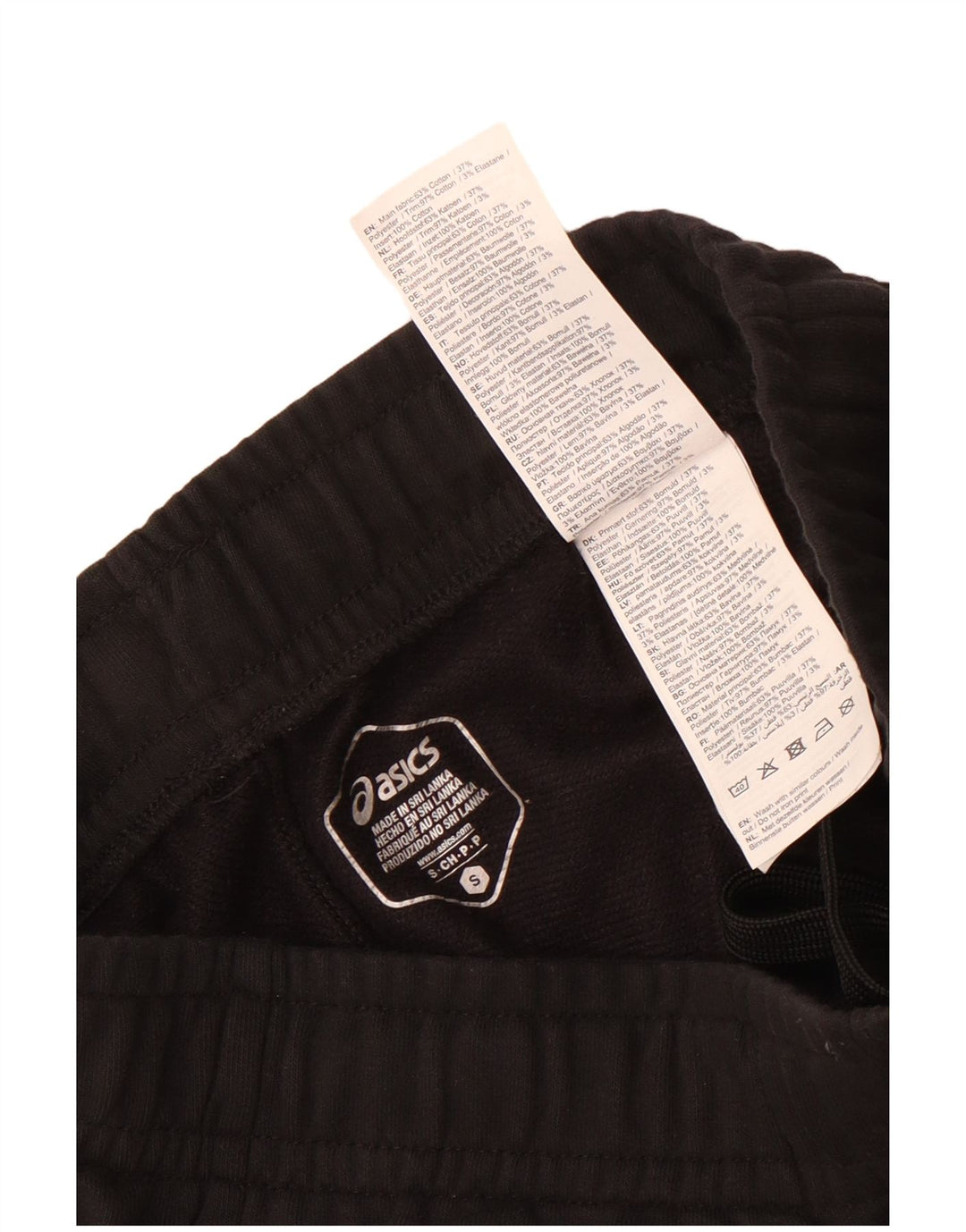 Asics Ανδρικές φόρμες γραφικές Παντελόνι Joggers Μικρό μαύρο βαμβακερό