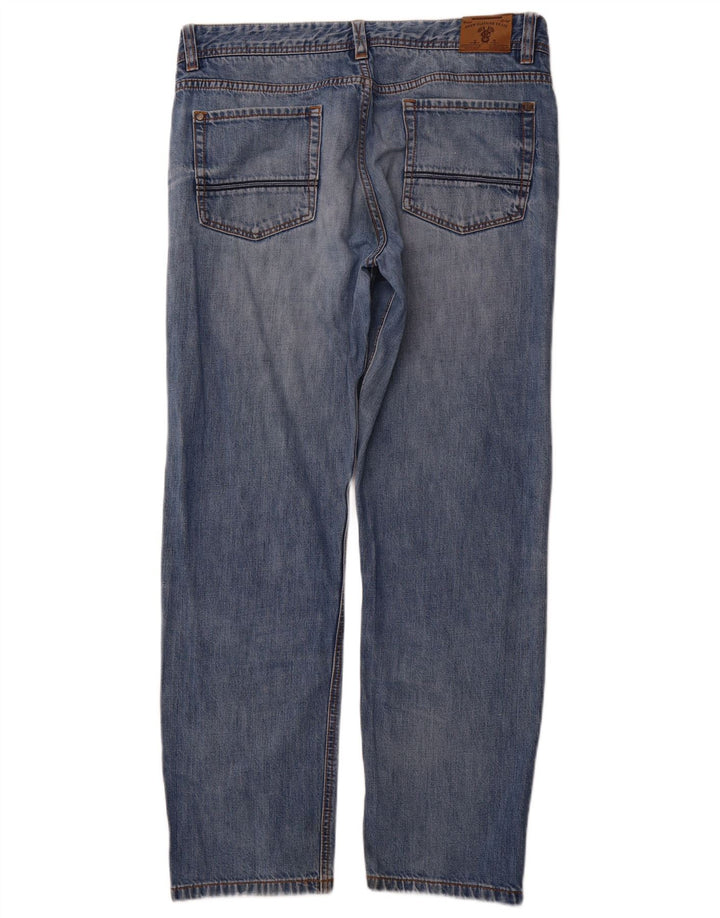 ΕΝΔΥΜΑΤΑ CREW Ανδρικό τζιν ίσιο W36 L31 Μπλε βαμβακερό