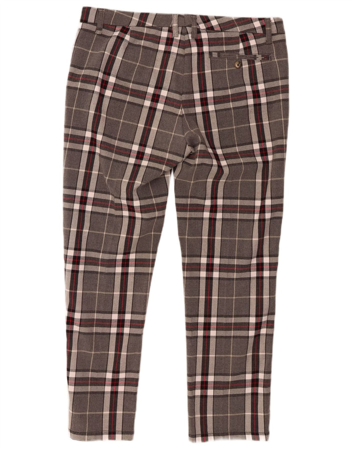 MARLBORO CLASSICS Γυναικείο ίσιο casual παντελόνι W34 L27 Grey Check