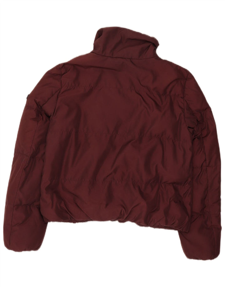 Michael Kors Γυναικείο Crop Padded Jacket UK 14 Medium Burgundy Polyester