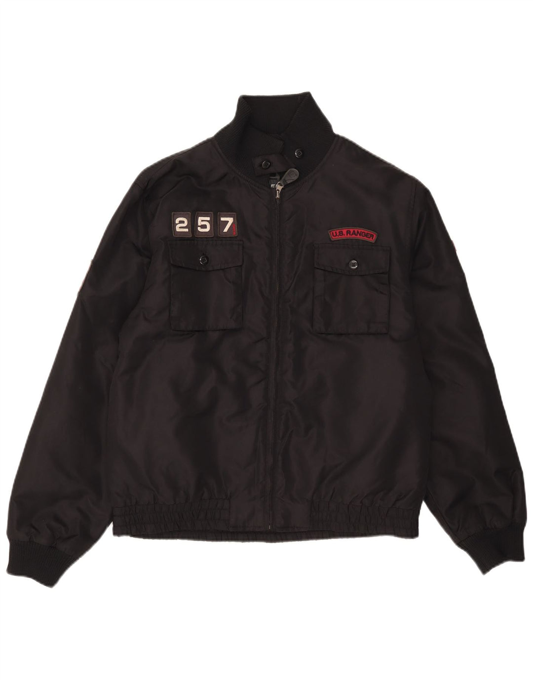 Blend Mens Bomber Jacket UK 38 Medium Black Nylon
