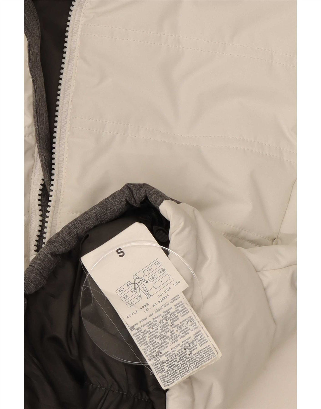 Brugi γυναικείο μπουφάν σκι με κουκούλα UK 10 Small White Colourblock Polyester