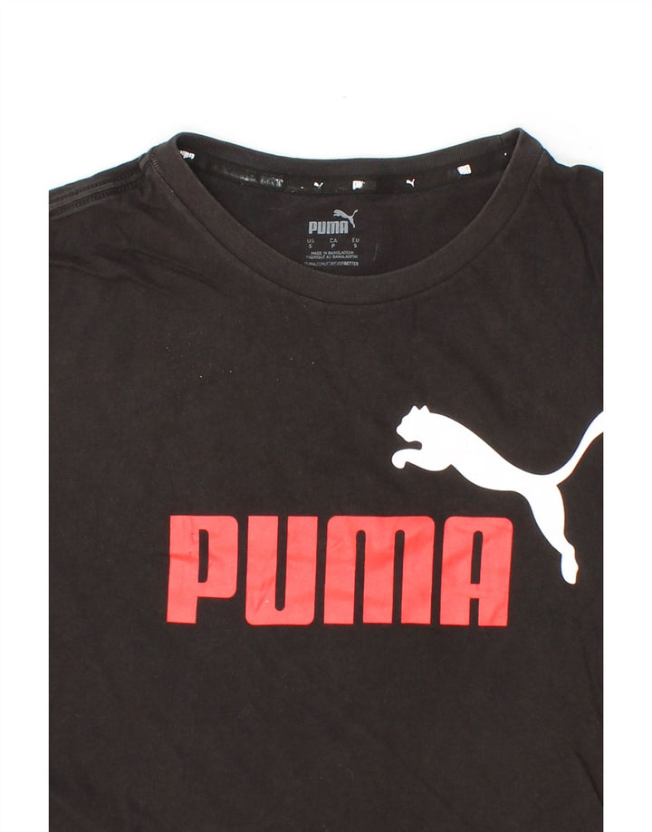 PUMA Mens Graphic T-Shirt Top Small Black Cotton Vintage Puma and Second-Hand Puma from Messina Hembry 