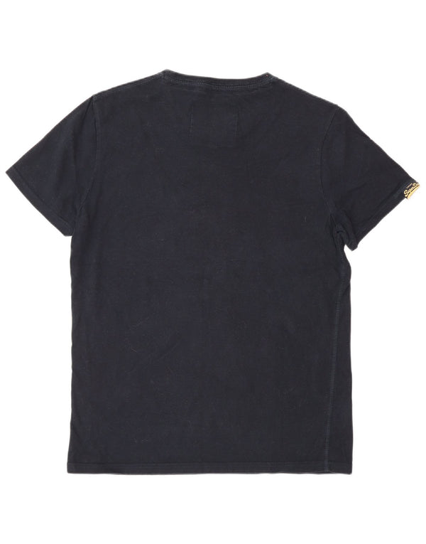 Ανδρικό γραφικό μπλουζάκι Superdry Classics Top Large Navy Blue από βαμβάκι