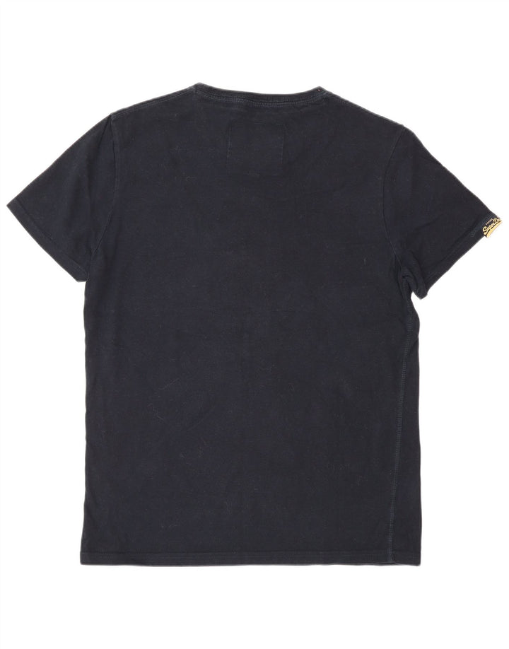 Ανδρικό γραφικό μπλουζάκι Superdry Classics Top Large Navy Blue από βαμβάκι