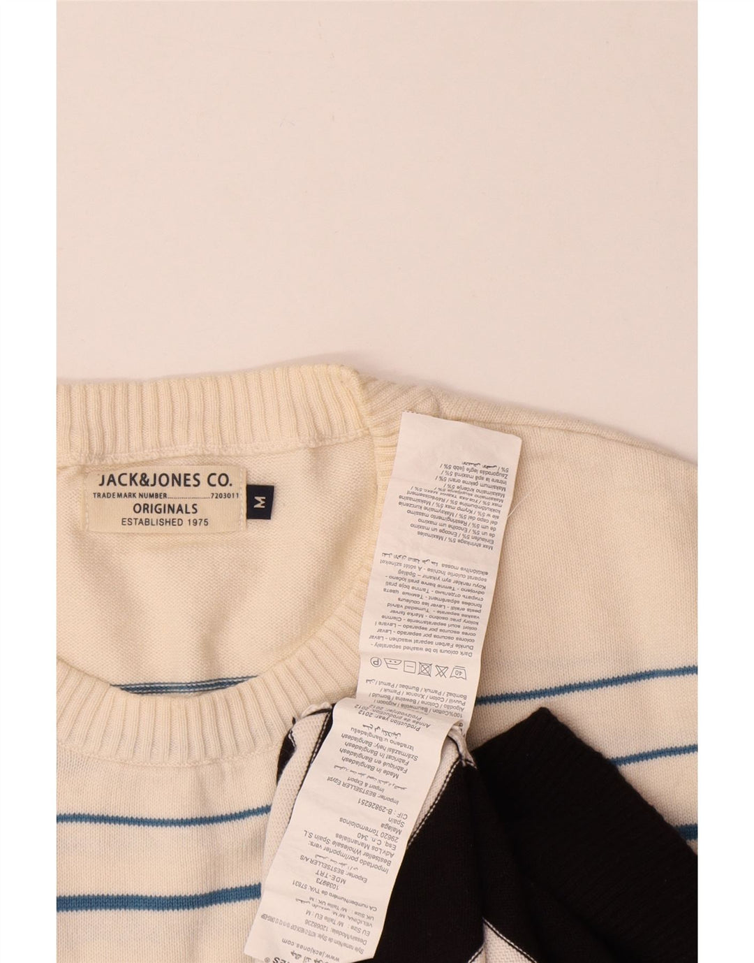 Jack & Jones Ανδρικό πουλόβερ με λαιμόκοψη μεσαίου μαύρου χρώματος βαμβακερό