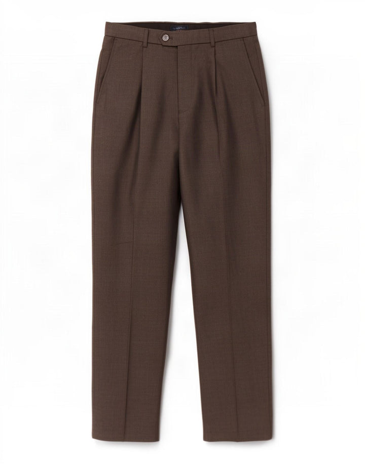 Marks & Spencer Γυναικείο παντελόνι με καρφίτσα W32 L33 καφέ πολυεστέρας