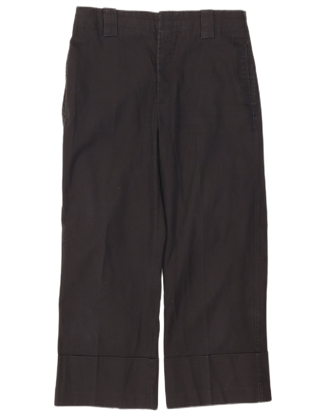 Zara Γυναικείο Cropped Παντελόνι Medium W28 L24 Μαύρο βαμβακερό