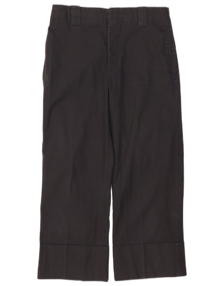 Zara Γυναικείο Cropped Παντελόνι Medium W28 L24 Μαύρο βαμβακερό