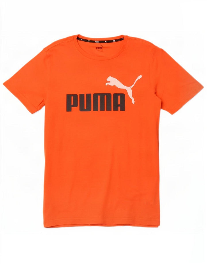 Ανδρικό γραφικό μπλουζάκι Puma, μικρό πορτοκαλί βαμβακερό
