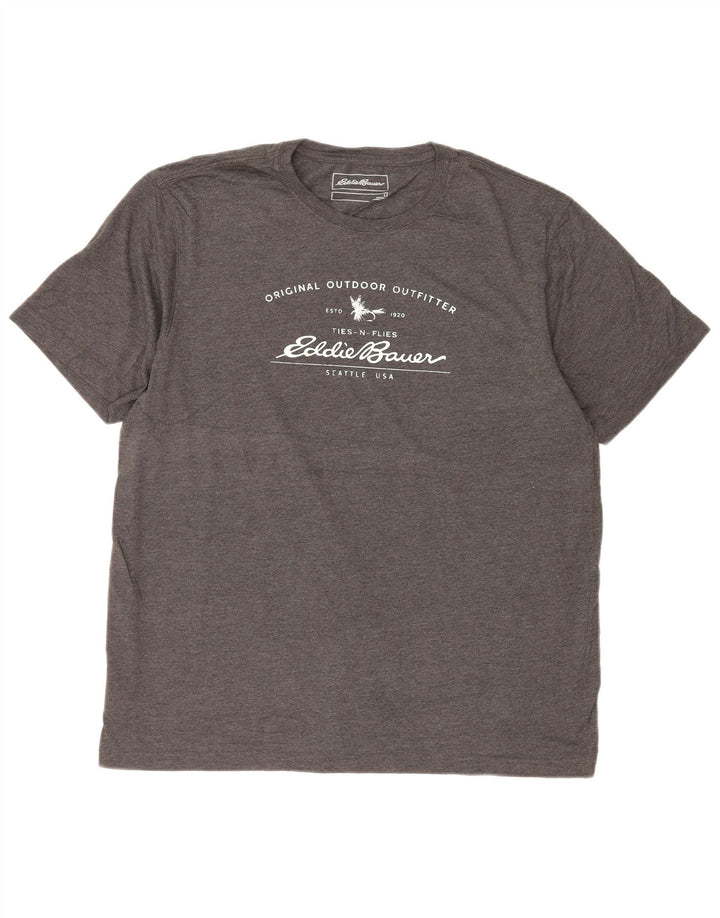 Eddie Bauer Ανδρικό γραφικό T-Shirt Top μεγάλο γκρι βαμβακερό