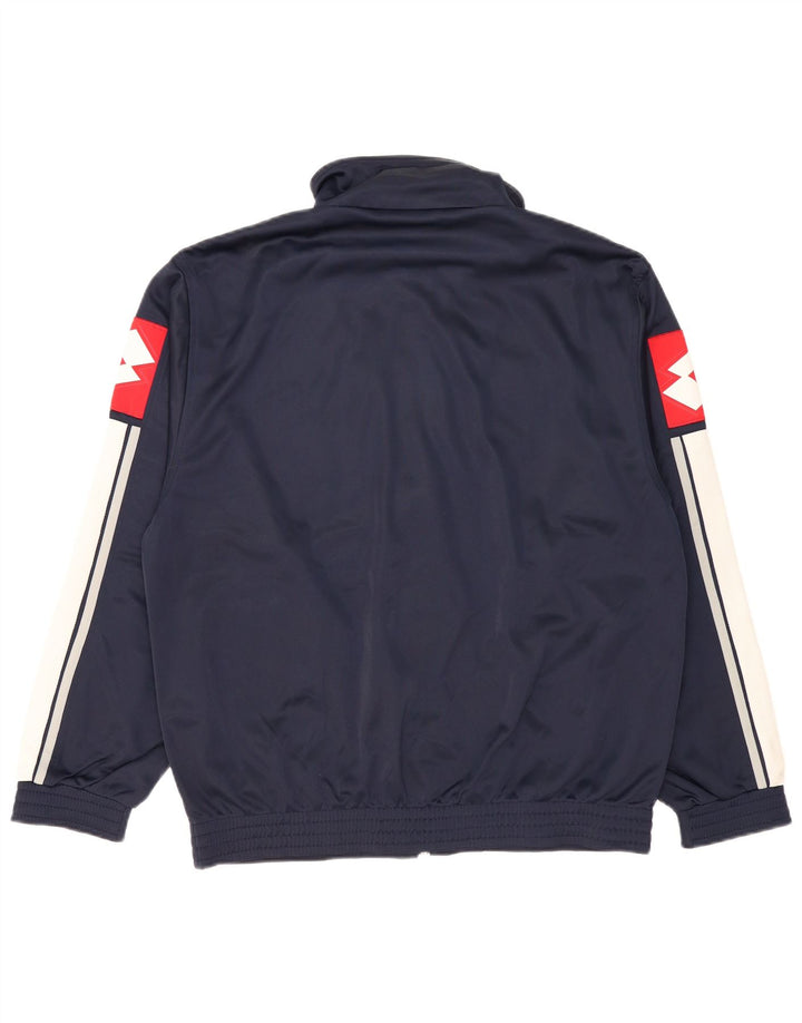 Ανδρική φόρμα Lotto Graphic Top Jacket XL Navy Blue Colorblock Polyester