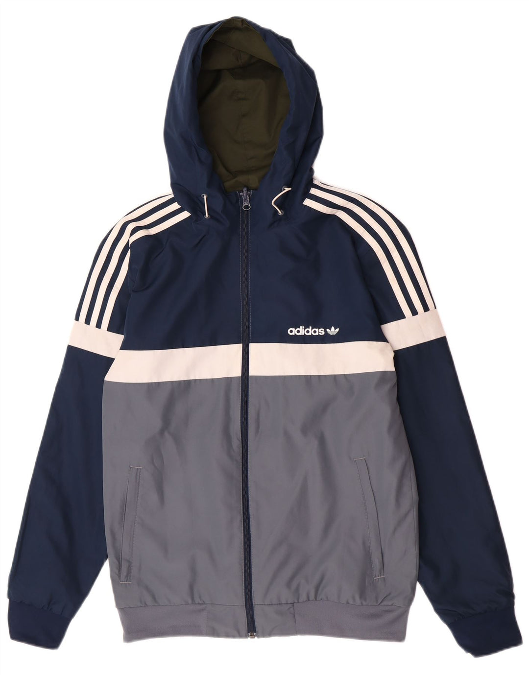 Adidas Ανδρική κουκούλα Bomber Reversible Jacket UK 36 Small Khaki Polyester