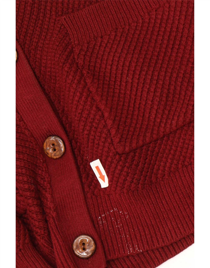 Marks & Spencer Γυναικείο πουλόβερ ζακέτα Autograph UK 12 μεσαίο κόκκινο βισκόζη
