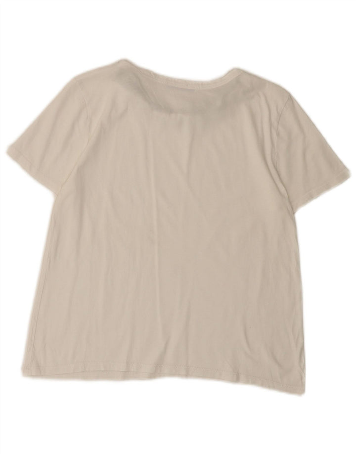 Zara Γυναικείο T-Shirt Top UK 12 Medium White