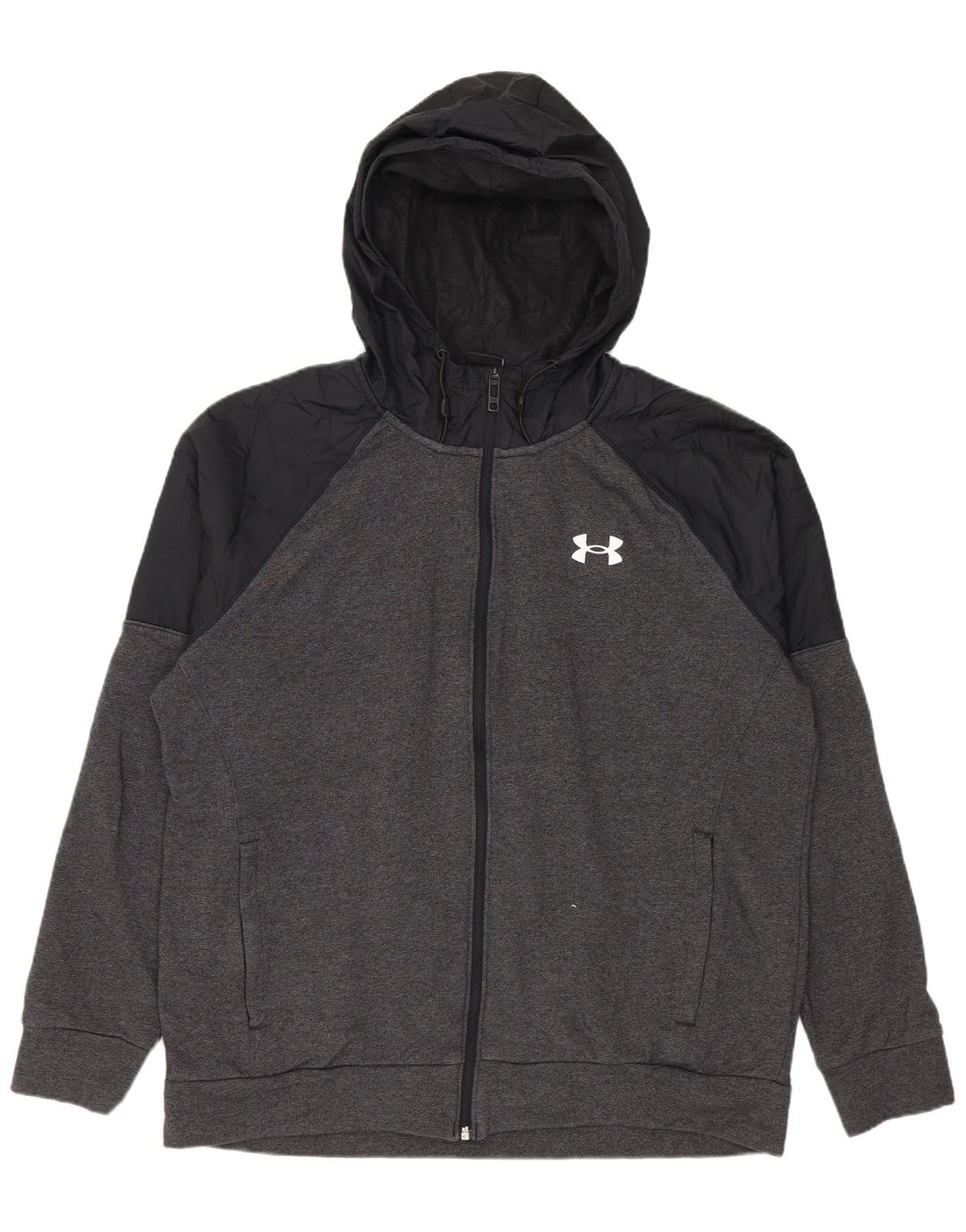 Ανδρικό πουλόβερ Under Armour με φερμουάρ, μεγάλο γκρι βαμβακερό
