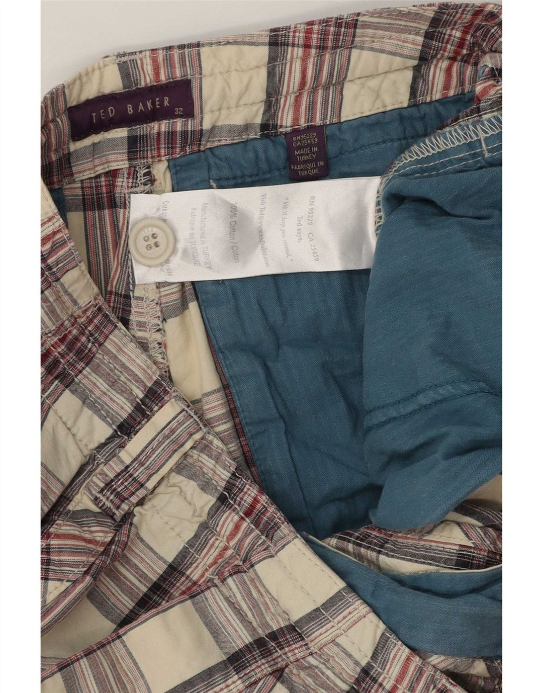Ανδρικό σορτς Chino Ted Baker W32, μεσαίο πολύχρωμο βαμβακερό