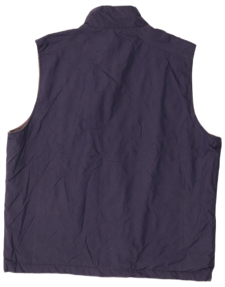 IZOD Mens Utility Gilet UK 42 XL Navy Blue Polyester