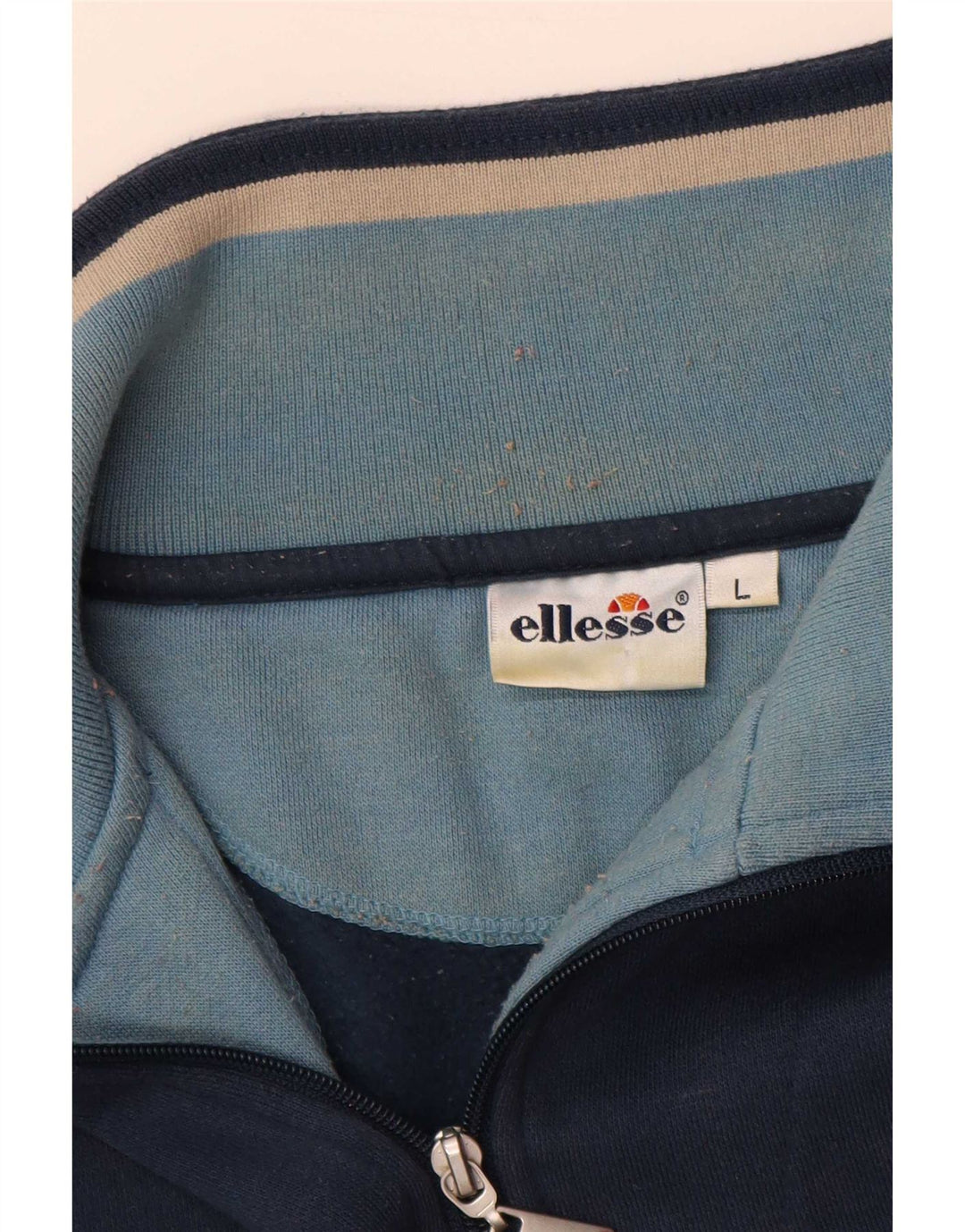 Ανδρικό φούτερ Ellesse με φερμουάρ, μπλουζάκι, μεγάλο μπλε βαμβακερό