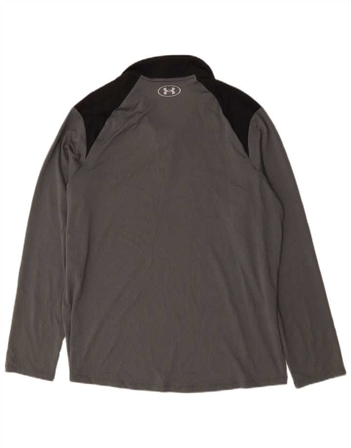 Ανδρική φόρμα πουλόβερ με φερμουάρ Under Armour Top Large Grey Colourblock