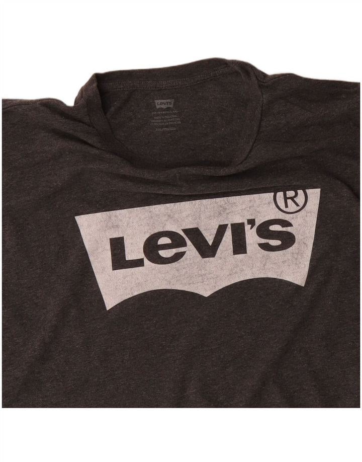 Ανδρικό γραφικό T-Shirt LEVI'S Top 2XL Γκρι βαμβακερό