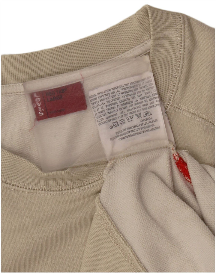 Γυναικείο γραφικό φούτερ Levi's Jumper UK 16 μεγάλο γκρι βαμβακερό