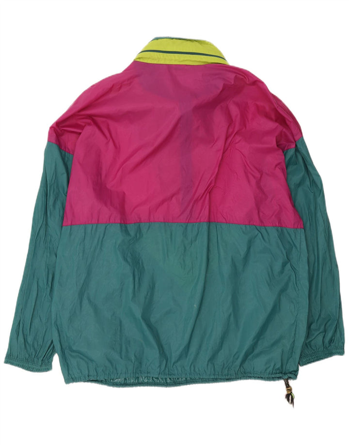 Vintage Ανδρικό γραφικό πουλόβερ Rain Jacket UK 42 XL Πράσινο Colourblock