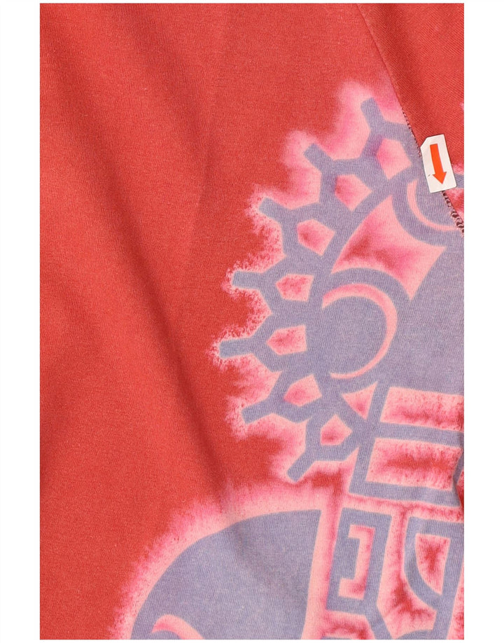 REPLAY Ανδρικό γραφικό T-Shirt Top μεγάλο κόκκινο βαμβακερό