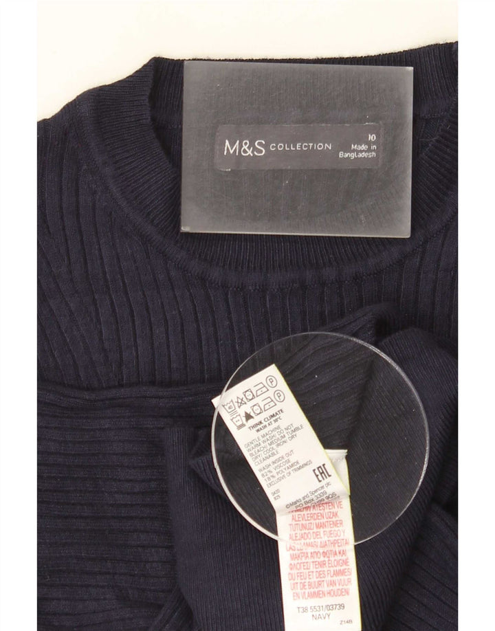 Γυναικεία μπλούζα Marks & Spencer Top UK 10 Small Navy Blue Viscose