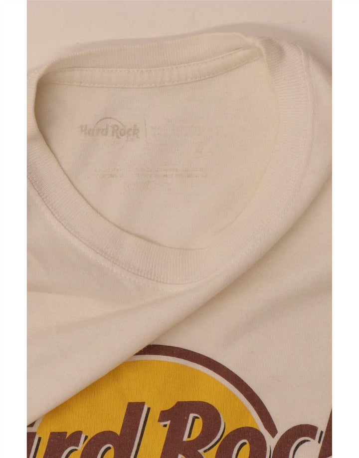 Hard Rock Cafe Ανδρικό T-Shirt γραφικό Παρίσι Top Medium White