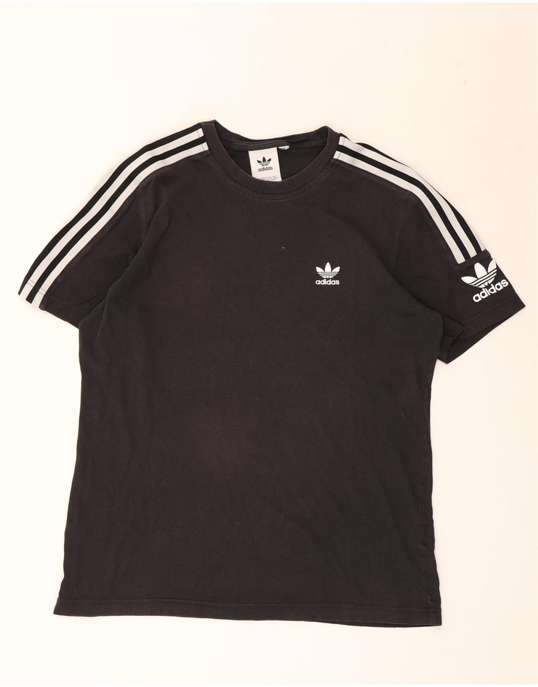 Ανδρικό T-Shirt Adidas Τοπ μεσαίο μαύρο βαμβακερό
