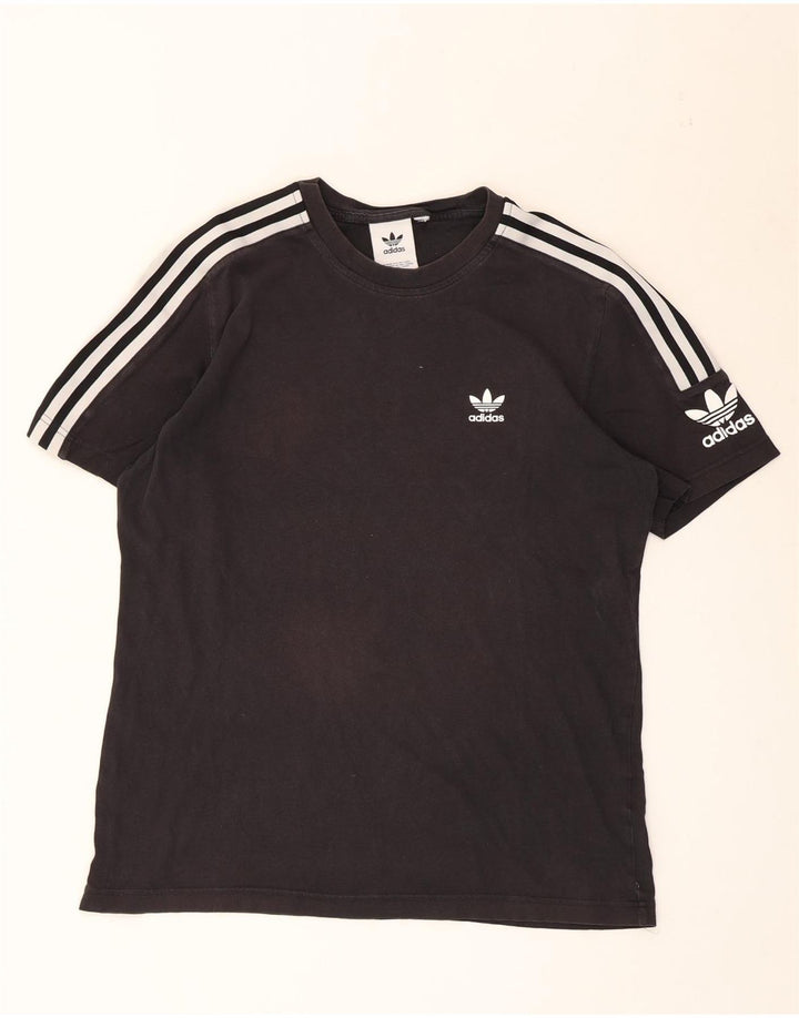 Ανδρικό T-Shirt Adidas Τοπ μεσαίο μαύρο βαμβακερό