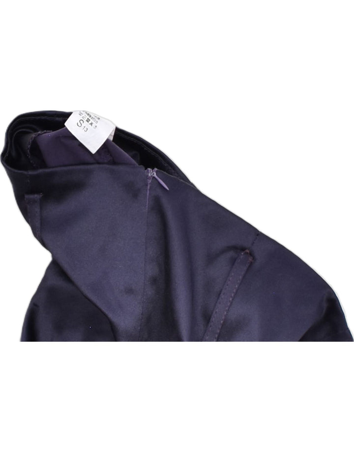 VINTAGE Womens Straight Skirt UK 10 Small W30 Navy Blue Polyester | Vintage | Thrift | Second-Hand | Used Clothing | Messina Hembry 