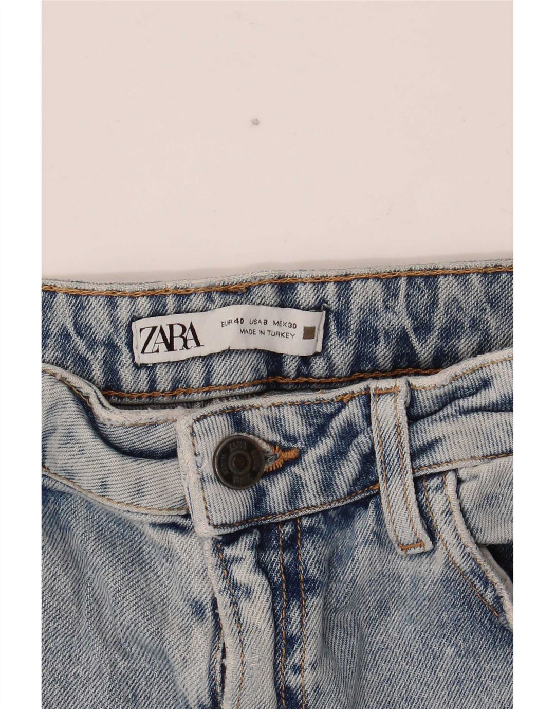 Zara Womens Distressed Bootcut Jeans EU 40 Medium W30 L34 Blue