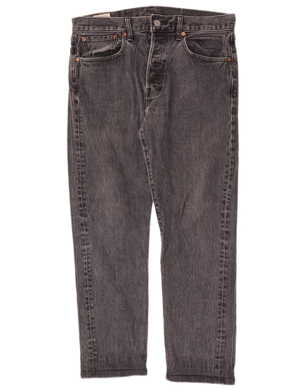 Levi's Mens 501 Straight Jeans W33 L28 Γκρι βαμβακερό