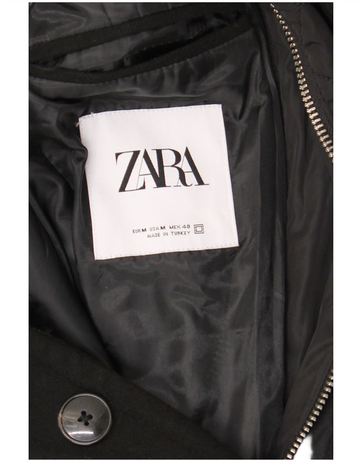 Zara Ανδρικό Πανωφόρι UK 38 Medium Black Polyester