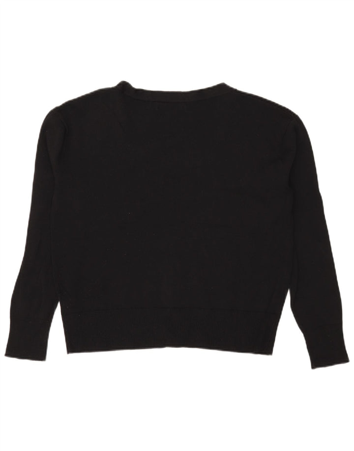 Marks & Spencer Γυναικεία Crop Oversized Ζακέτα πουλόβερ UK 8 Small Black