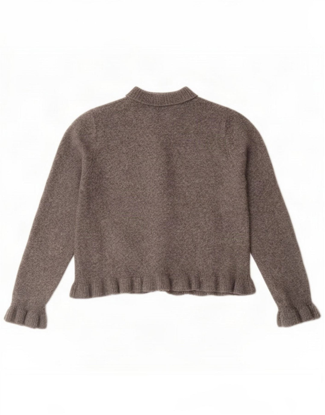 Zara Γυναικείο πουλόβερ ζακέτα UK 14 Medium Grey Polyester