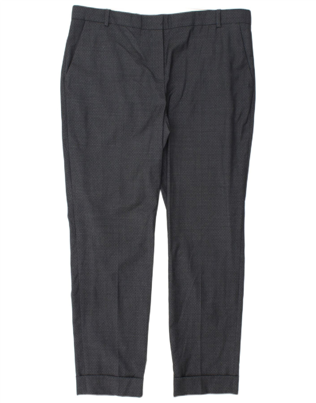 JIGSAW Γυναικείο ίσιο παντελόνι Chino UK 14 μεγάλο W34 L28 με γκρι στίγματα