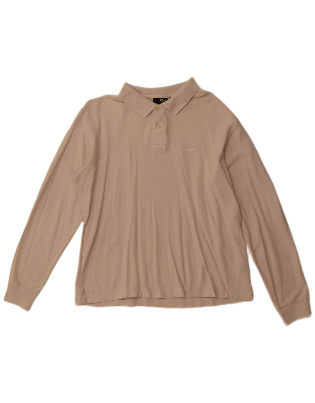 Ανδρικό μακρυμάνικο μπλουζάκι πόλο FILA μεσαίο μπεζ