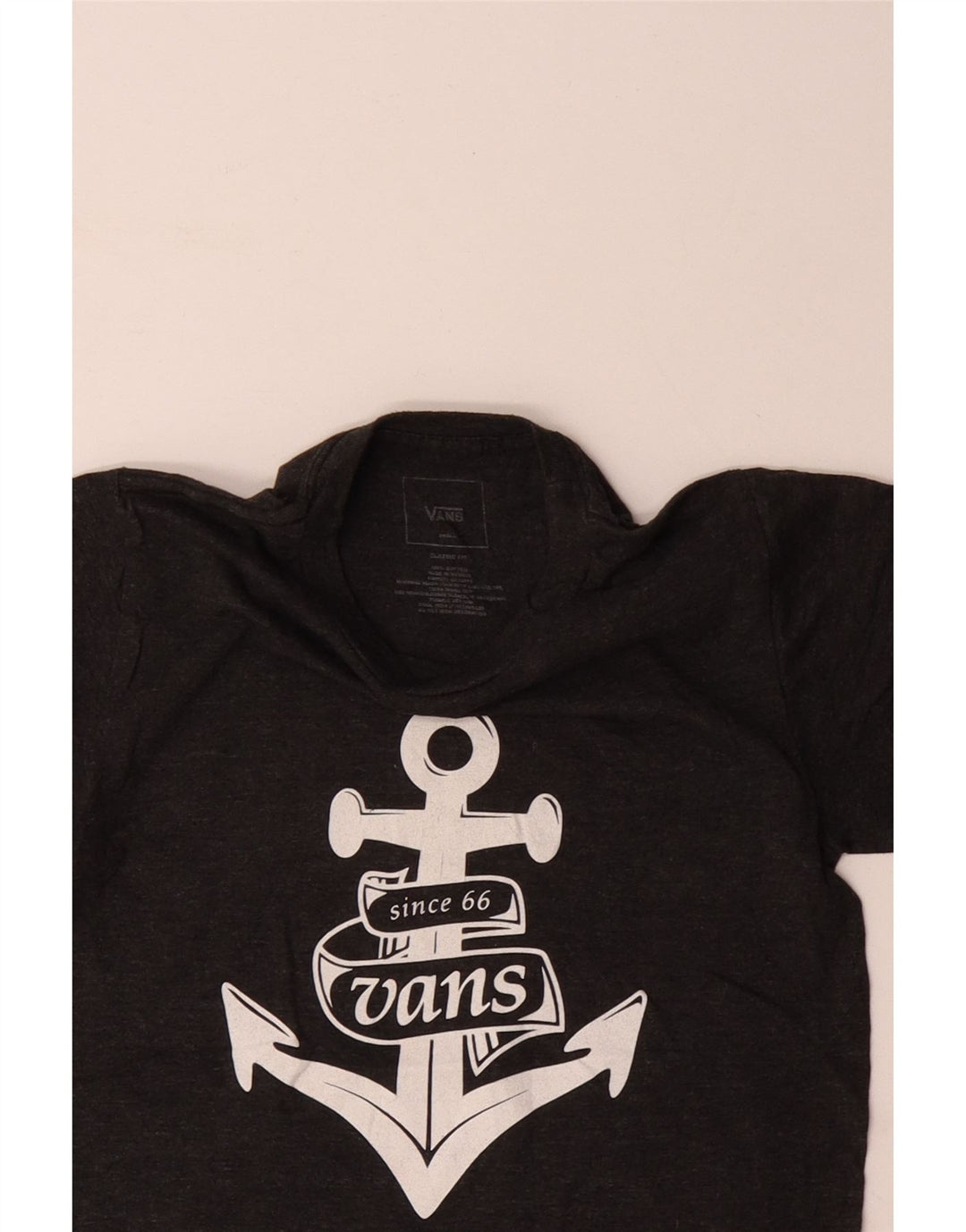 Γραφικό T-Shirt Ανδρικό VANS Classic Fit Top Μικρό γκρι βαμβακερό