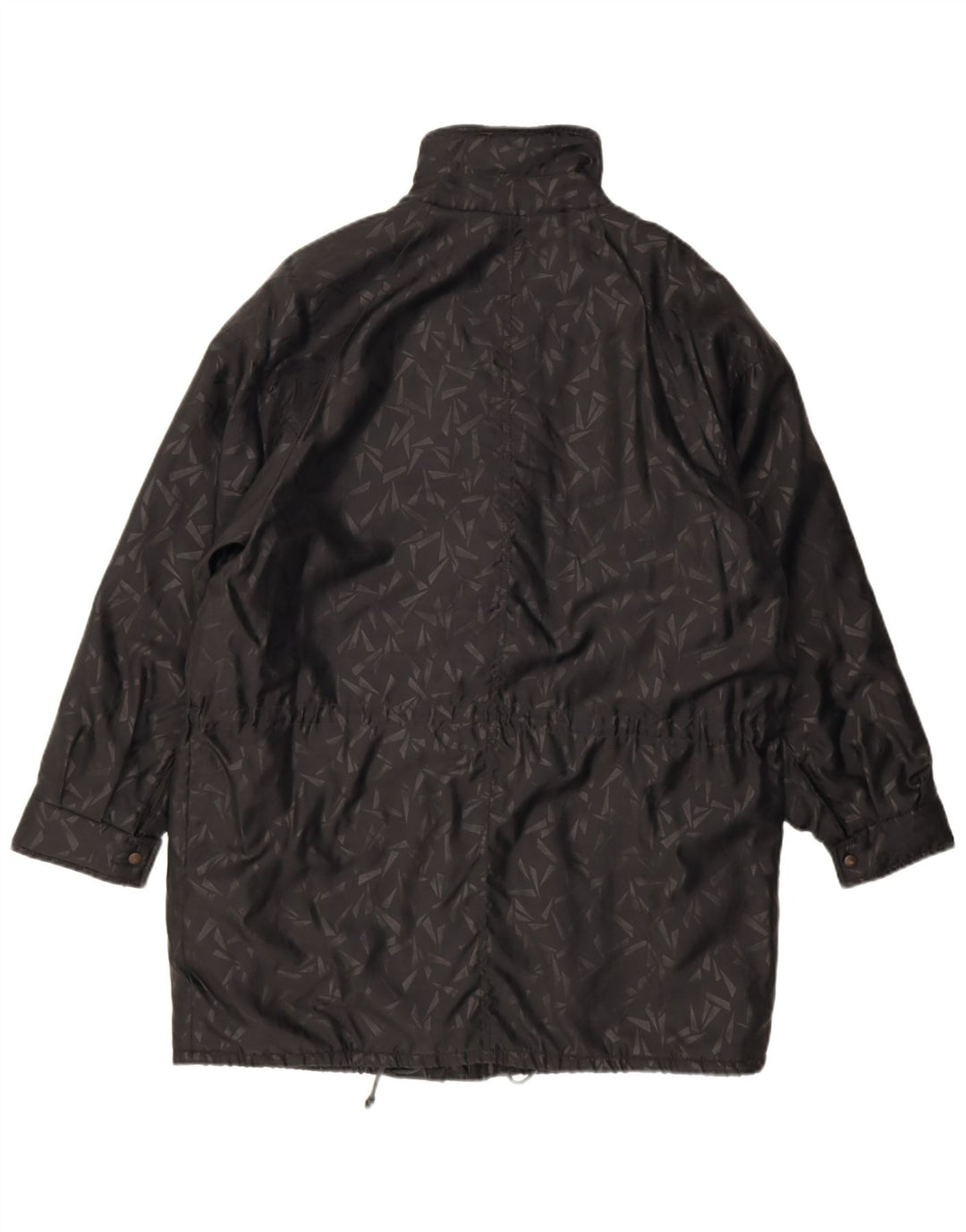 Vintage Γυναικείο Oversized Windbreaker Coat IT 42 Medium Black Geometric