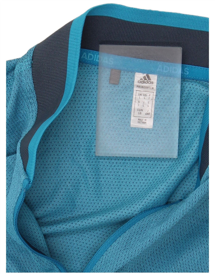 Adidas Γυναικείο Γιλέκο Τοπ UK 14 Large Blue Colourblock