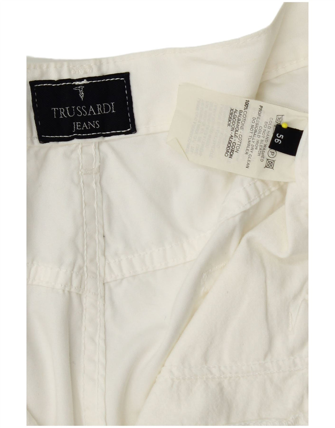 TRUSSARDI Ανδρικό σορτς casual IT 56 3XL W36 λευκό βαμβακερό