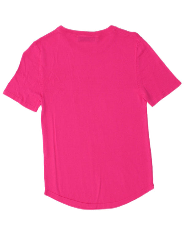Zara Γυναικείο T-Shirt Top UK 8 Small Pink