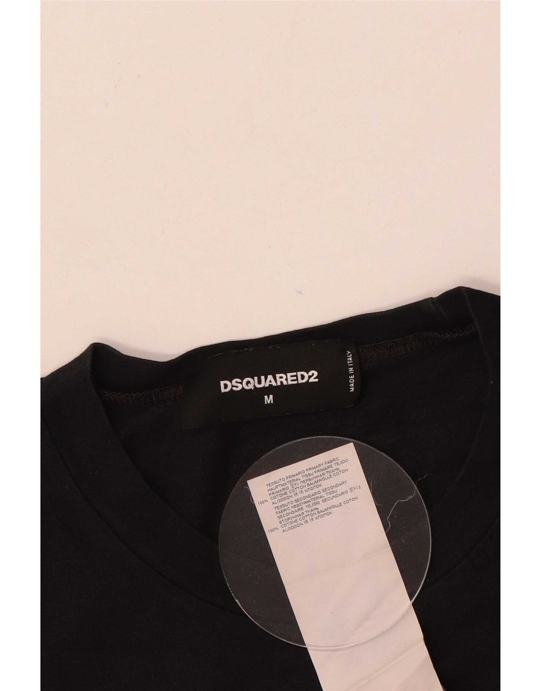 Ανδρικό γραφικό T-Shirt Dsquared2 Top Μεσαίο μαύρο βαμβακερό