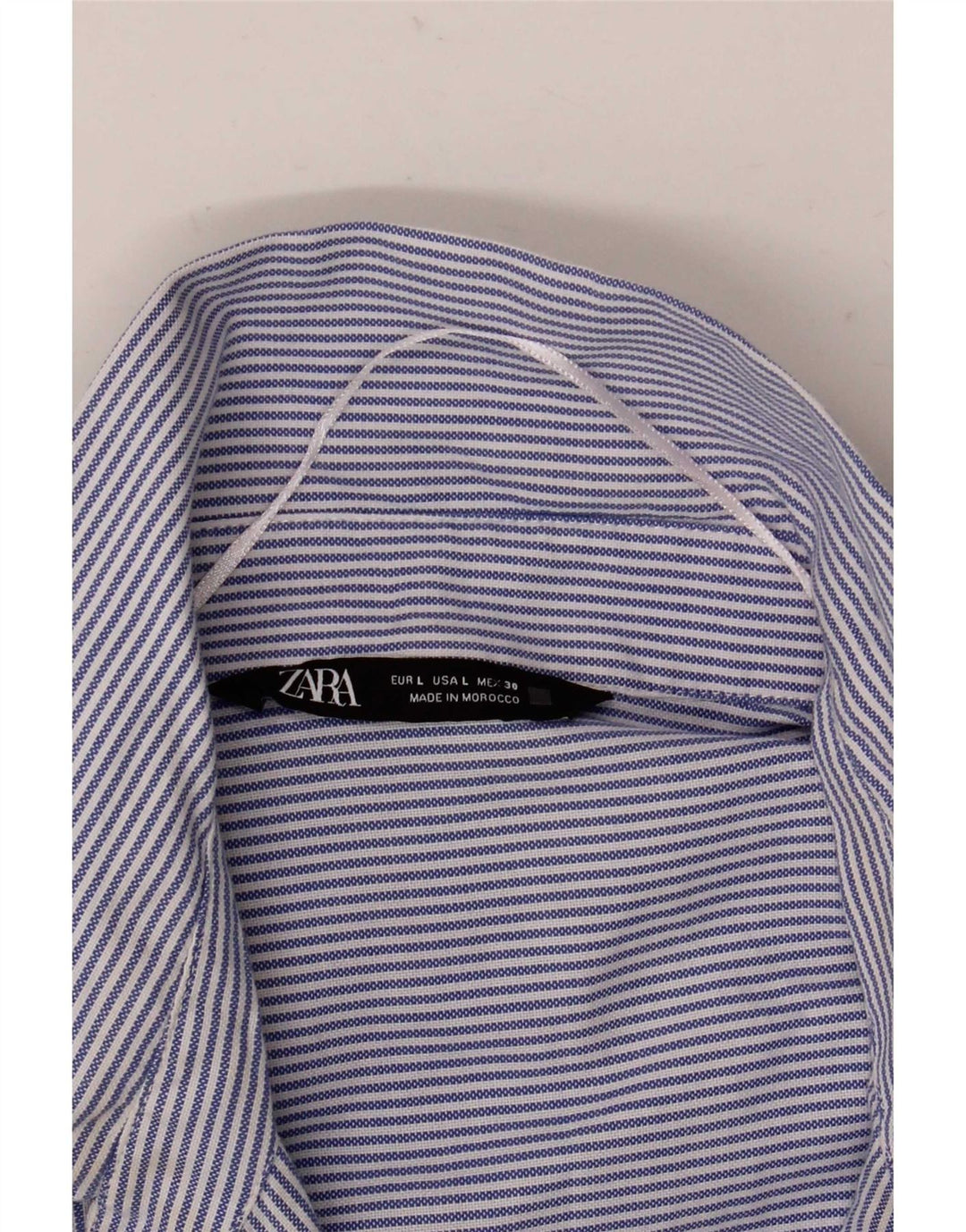 Zara Γυναικείο πουκάμισο Oversized UK 16 Large Blue Pinstripe
