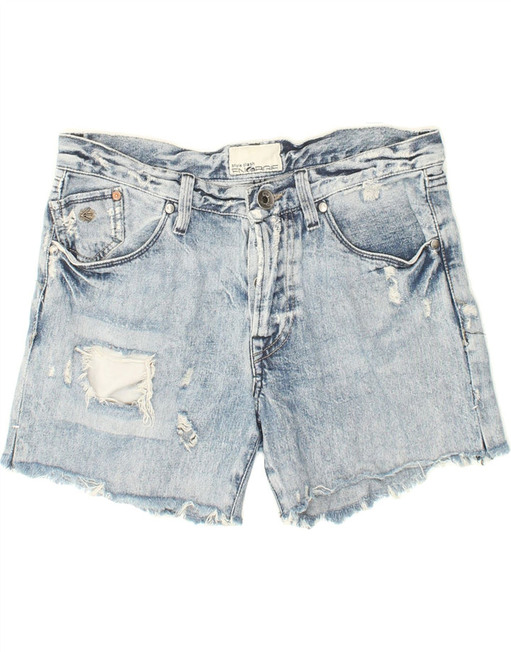 ENERGIE Womens Distressed Denim Shorts W33 Large Blue Vintage Energie and Second-Hand Energie from Messina Hembry 